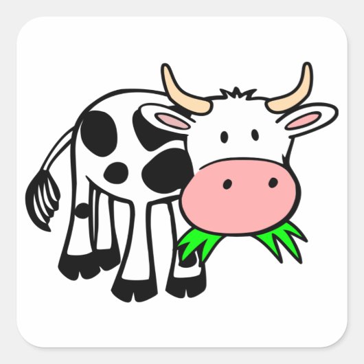 ホルスタイン牛 スクエアシール (正面)