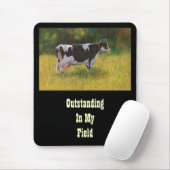 ホルスタイン牛、分野で顕著な絵を描くこと: おもしろい マウスパッド (マウス)