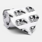 ホルスタイン牛: 鉛筆のスケッチ: 農場、国 ネクタイ (ロール)