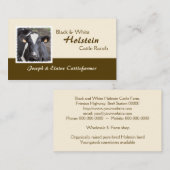 ホルスタイン酪農場か肉牛の写真 名刺 (正面/裏面)