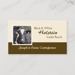 ホルスタイン酪農場か肉牛の写真 名刺