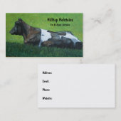 ホルスタイン酪農場の名刺: パステルの芸術 名刺 (正面/裏面)