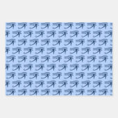 ホルスブルーアミュレットのエジプトの目 ラッピングペーパーシート (正面2)