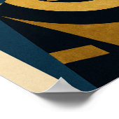 ホルスモダンエジプト美術ポスター金ゴールドブルー ポスター (角)