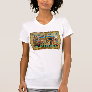 ホルス古美術デザイナーシャツのエジプトの目 Tシャツ