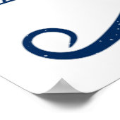 ホルス幸運のシンボルの風化した青い目 ポスター (角)