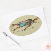 ホルス楕円ステッカー 楕円形シール (封筒)