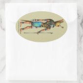 ホルス楕円ステッカー 楕円形シール (バッグ)