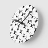 ホルス模様の目 ラウンド壁時計 (傾斜)