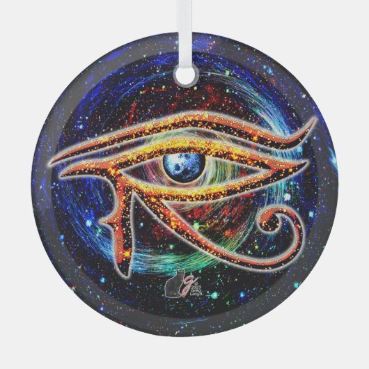 ホルス眼 ガラスオーナメント (正面)