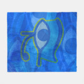 ホルス眼 フリースブランケット (正面(横))