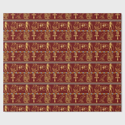 ホルス記号のエジプト象形文字の目 ラッピングペーパー (フラット)