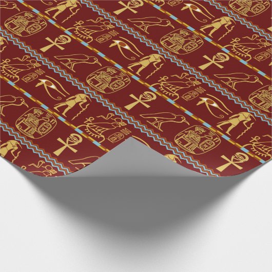 ホルス記号のエジプト象形文字の目 ラッピングペーパー (角)