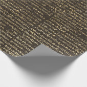 ホルス金ゴールドエジプト象形文字アンティークスクリプト ラッピングペーパー (角)