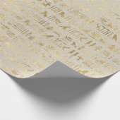 ホルス金ゴールド象形文字の眼 ラッピングペーパー (角)