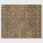 ホルス金ゴールド象形文字パピルス1 ラッピングペーパー (フラット)