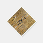 ホルス – エジプトのホールパール – 金ゴールドとパール スタンダードカクテルナプキン (角)