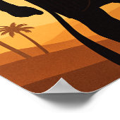 ホルス・エジプト神砂漠サンセットポスターアート ポスター (角)