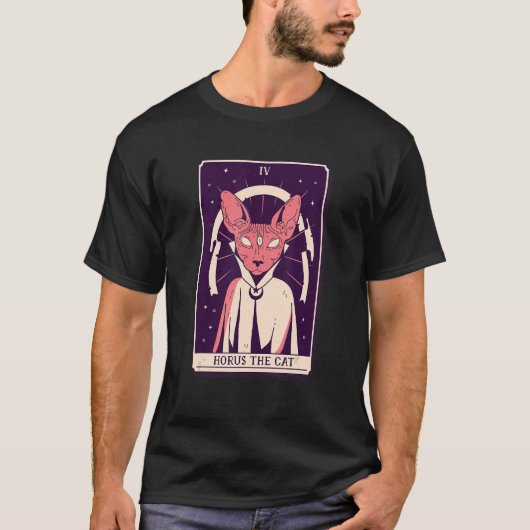 ホルス・ザ・キャット・タロットカード Tシャツ (正面)