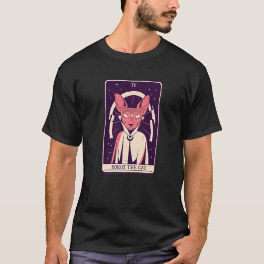 ホルス・ザ・キャット・タロットカード Tシャツ (正面)