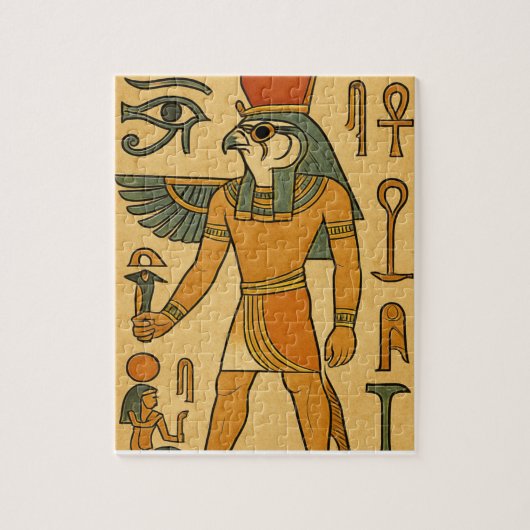 ホルス《鳥》ハヤブサ神古代エジプトパズルアート ジグソーパズル (縦)