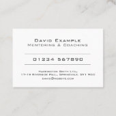 ホルダー写真による指導と指導 名刺 (裏面)