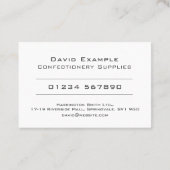 ホルダー写真付き菓子用品 名刺 (裏面)