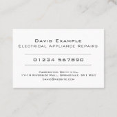 ホルダー写真付き電気用品修理 名刺 (裏面)