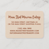 ホルチャタオルキサタメキシコ飲料ベーカリーカフェ 名刺 (裏面)