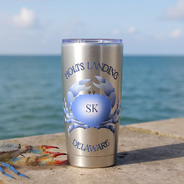 ホルツランディングブルーカニモノグラム 保温保冷タンブラー