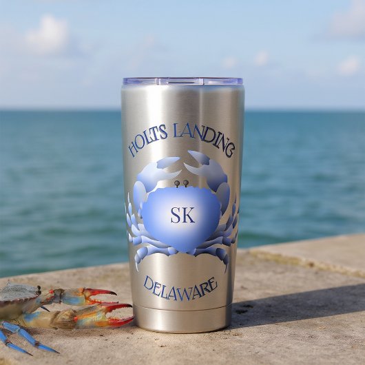 ホルツランディングブルーカニモノグラム 保温保冷タンブラー