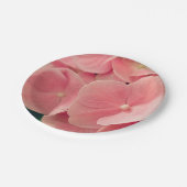 ホルテンシアアジサイ（紫陽花）ピンクのパステル花フローラ ペーパープレート (アングル)