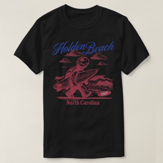 ホルデンビーチノースオリナサーフィンシーカメ Tシャツ (デザイン正面)