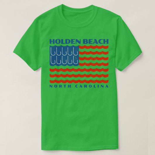 ホルデンビーチノースオリナ魚釣り国旗 Tシャツ (デザイン正面)