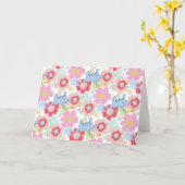 ホルトンはAを聞く | パステルフラワーパターン カード (黄色い花)