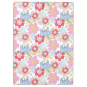 ホルトンはAを聞く | パステルフラワーパターン クリップボード (裏面)