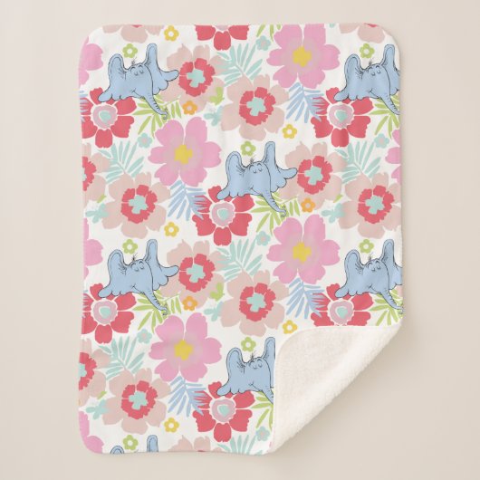 ホルトンはAを聞く | パステルフラワーパターン シェルパブランケット (正面)