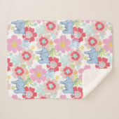 ホルトンはAを聞く | パステルフラワーパターン シェルパブランケット (正面(横))
