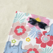 ホルトンはAを聞く | パステルフラワーパターン ビーチタオル (インサイチュ)