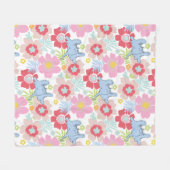 ホルトンはAを聞く | パステルフラワーパターン フリースブランケット (正面(横))