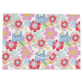 ホルトンはAを聞く | パステルフラワーパターン ラージペーパーバッグ (裏面)