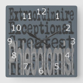 ホルボトミスト超常者 スクエア壁時計 (正面)