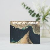 ホルムズ海峡の衛星画像 ポストカード (スタンド正面)