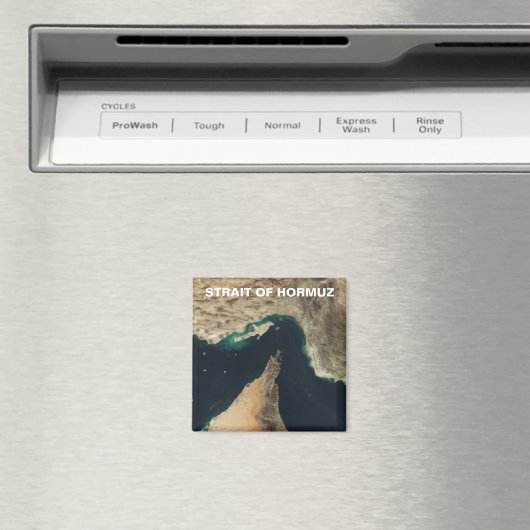 ホルムズ海峡の衛星画像 マグネット (インサイチュ (食洗機))