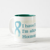 ホルモン性があることを割り当てました ツートーンマグカップ (正面左)
