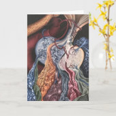 ホルモン、愛、愛情、下垂体カード カード (黄色い花)