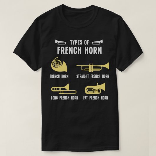 ホルンフランスのマーチおもしろいングバンド Tシャツ (デザイン正面)