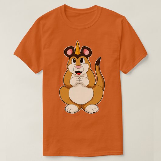 ホルン付きメルカット Tシャツ (デザイン正面)