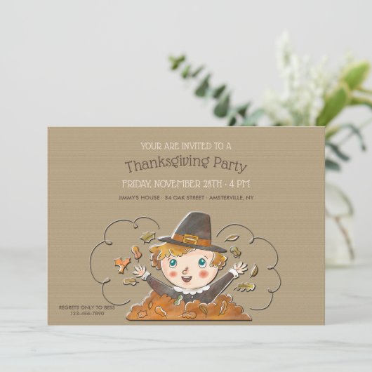 ホレイサンクスギビングの子供たちのパーティー 招待状 (スタンド正面)