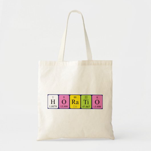 ホレイショ周期表名トートバッグ トートバッグ (正面)